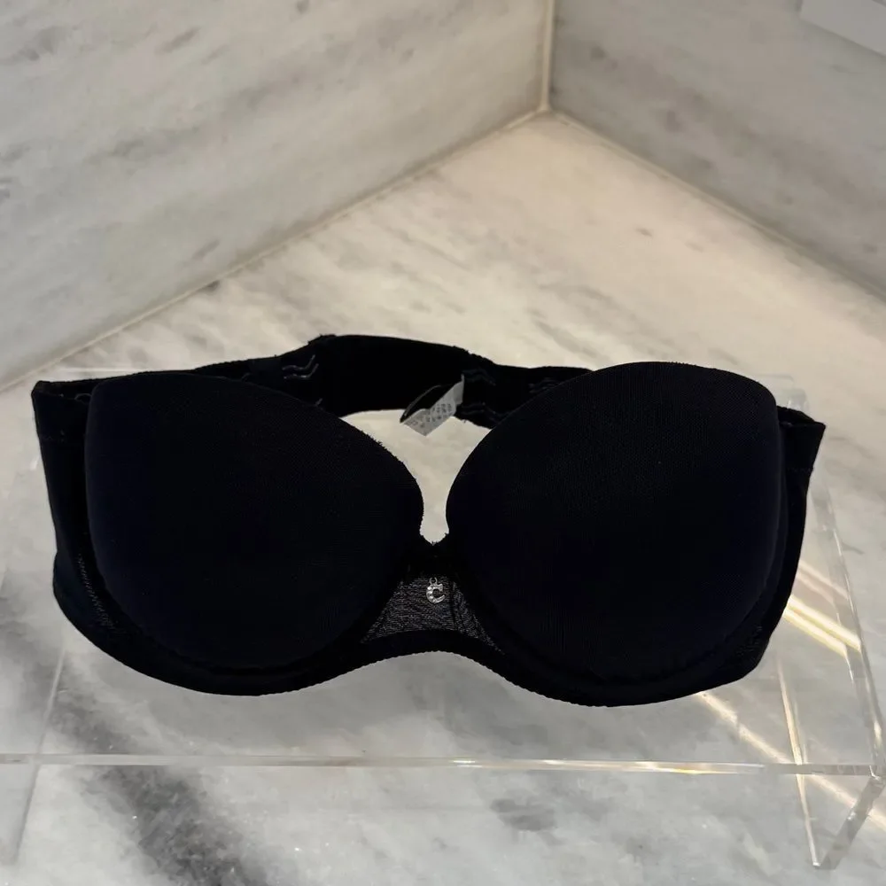 Chantelle Black Strapless Sublime Invisible Plunge Bra 34C
